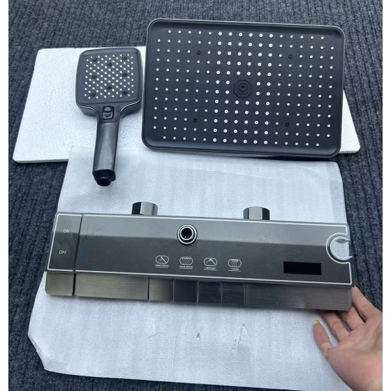 L215R-NGN gray shower set and 620gram pole and square rose ,stock